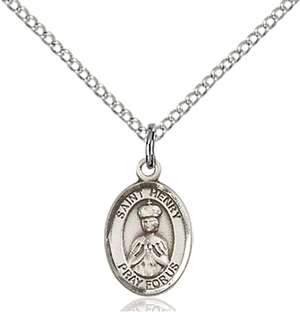 St. Henry II Medal<br/>9046 Oval, Sterling Silver