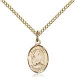 St. Emily de Vialar Medal<br/>9047 Oval, Gold Filled