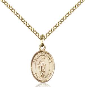 St. Gregory the Great Medal<br/>9048 Oval, Gold Filled