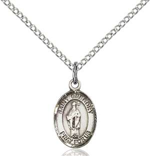 St. Gregory the Great Medal<br/>9048 Oval, Sterling Silver