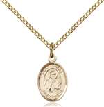 St. Isidore of Seville Medal<br/>9049 Oval, Gold Filled