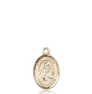 St. Isidore of Seville Medal<br/>9049 Oval, 14kt Gold