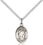 St. Justin Medal<br/>9052 Oval, Sterling Silver