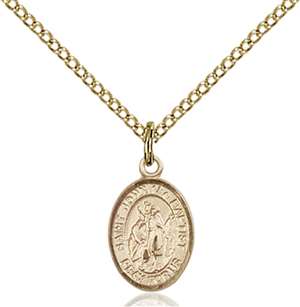 St. John the Baptist Medal<br/>9054 Oval, Gold Filled