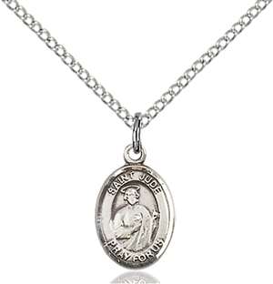 St. Jude Thaddeus Medal<br/>9060 Oval, Sterling Silver