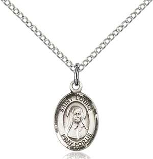 St. Louise de Marillac Medal<br/>9064 Oval, Sterling Silver