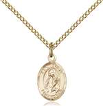 St. Lucia of Syracuse Medal<br/>9065 Oval, Gold Filled