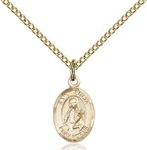 St. Lucia of Syracuse Medal<br/>9065 Oval, Gold Filled