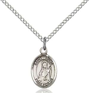 St. Lucia of Syracuse Medal<br/>9065 Oval, Sterling Silver