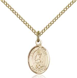 St. Lazarus Medal<br/>9066 Oval, Gold Filled