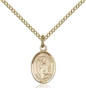 St. Kilian Medal<br/>9067 Oval, Gold Filled