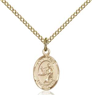 St. Luke the Apostle Medal<br/>9068 Oval, Gold Filled