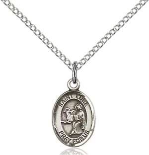 St. Luke the Apostle Medal<br/>9068 Oval, Sterling Silver