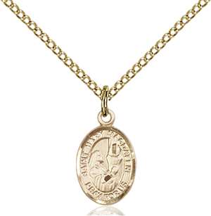 St. Mary Magdalene Medal<br/>9071 Oval, Gold Filled