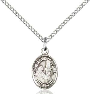 St. Mary Magdalene Medal<br/>9071 Oval, Sterling Silver