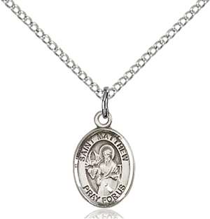 St. Matthew the Apostle Medal<br/>9074 Oval, Sterling Silver