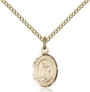 St. Martha Medal<br/>9075 Oval, Gold Filled