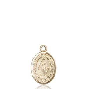 Miraculous Medal<br/>9078 Oval, 14kt Gold