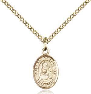 Our Lady of Loretto Medal<br/>9082 Oval, Gold Filled