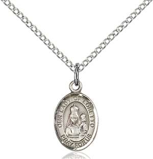 Our Lady of Loretto Medal<br/>9082 Oval, Sterling Silver