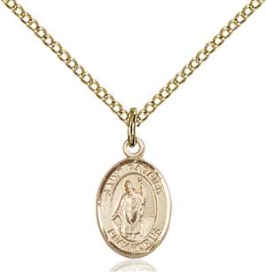 St. Patrick Medal<br/>9084 Oval, Gold Filled