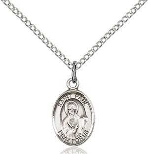 St. Paul the Apostle Medal<br/>9086 Oval, Sterling Silver