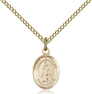 St. Peregrine Laziosi Medal<br/>9088 Oval, Gold Filled