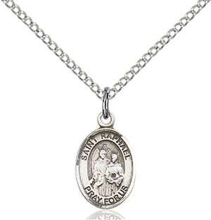 St. Raphael the Archangel Medal<br/>9092 Oval, Sterling Silver