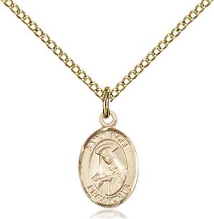 St. Rose of Lima Medal<br/>9095 Oval, Gold Filled