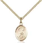 St. Sarah Medal<br/>9097 Oval, Gold Filled