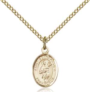 St. Scholastica Medal<br/>9099 Oval, Gold Filled
