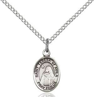 St. Teresa of Avila Medal<br/>9102 Oval, Sterling Silver