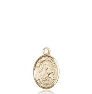 St. Theresa Medal<br/>9106 Oval, 14kt Gold