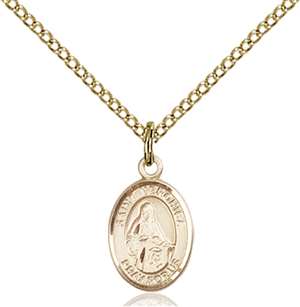 St. Veronica Medal<br/>9110 Oval, Gold Filled