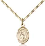 St. Juan Diego Medal<br/>9111 Oval, Gold Filled
