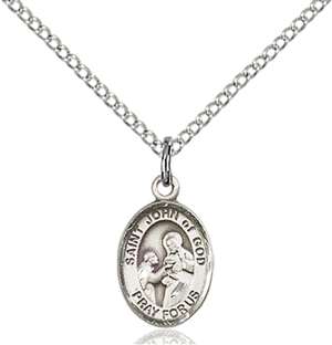 St. John of God Medal<br/>9112 Oval, Sterling Silver