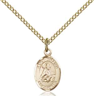St. William of Rochester Medal<br/>9114 Oval, Gold Filled