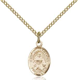 St. Julie Billiart Medal<br/>9117 Oval, Gold Filled