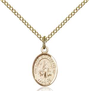 Lord Is My Shepherd Medal<br/>9119 Oval, Gold Filled