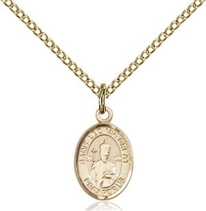 St. Leo the Great Medal<br/>9120 Oval, Gold Filled