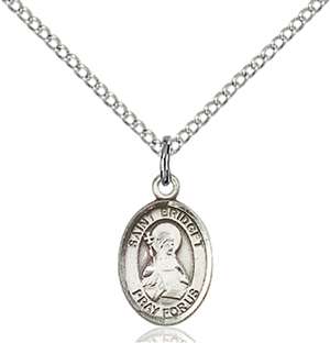 St. Bridget of Sweden Medal<br/>9122 Oval, Sterling Silver