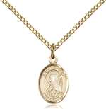 St. Brigid of Ireland Medal<br/>9123 Oval, Gold Filled