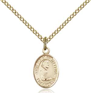 St. Pio of Pietrelcina Medal<br/>9125 Oval, Gold Filled