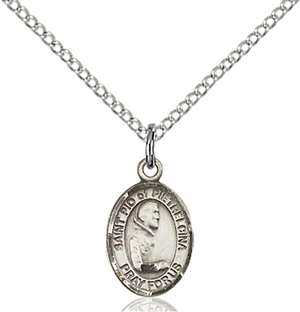 St. Pio of Pietrelcina Medal<br/>9125 Oval, Sterling Silver