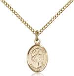 St. Ursula Medal<br/>9127 Oval, Gold Filled