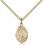 St. Agnes of Rome Medal<br/>9128 Oval, Gold Filled