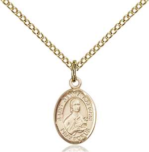 St. Gemma Galgani Medal<br/>9130 Oval, Gold Filled