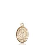 St. Gemma Galgani Medal<br/>9130 Oval, 14kt Gold