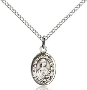 St. Gemma Galgani Medal<br/>9130 Oval, Sterling Silver