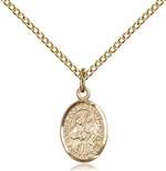 Sts. Cosmas & Damian Medal<br/>9132 Oval, Gold Filled